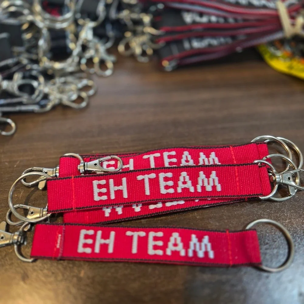 Eh Team Canadian Keychain Embroidered Double Sided Keyring Fob